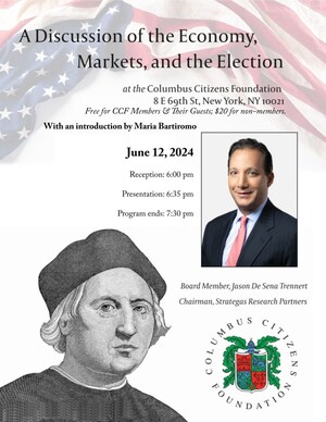 Jason De Sena Trennert, Chairman &amp; CEO, Strategas, Discusses Global Economics and Geopolitics at Columbus Citizens Foundation; introduction by Maria Bartiromo