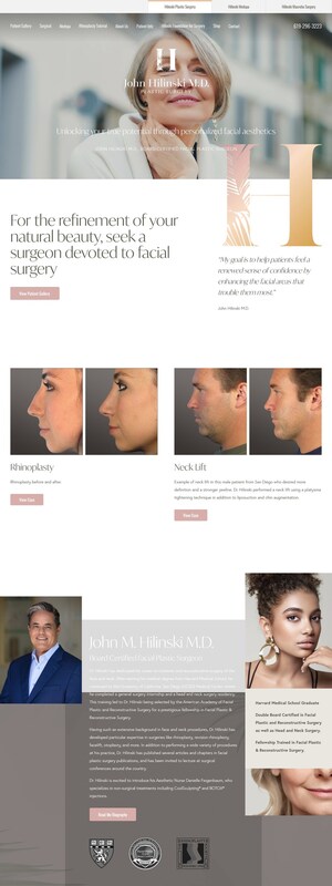 Dr. John Hilinski is Recognized as a 2024 Top Patient Rated San Diego Facial Plastic Surgeon by Find Local Doctors