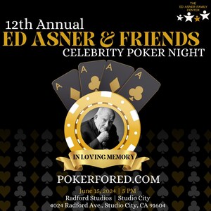 The 12th Annual Ed Asner &amp; Friends Celebrity Poker Night Benefiting The Ed Asner Family Center on June 15th at Radford Studios New York Street